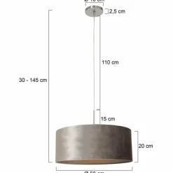 Lampes En Tissu-Luminaires Steinhauer Suspension Steinhauer Sparkled Light Acier brossé, 1 lumière