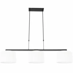 Lampes En Tissu-Luminaires Steinhauer Suspension Steinhauer Stang Noir, 3 lumières