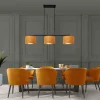 Lampes En Tissu-Luminaires Steinhauer Suspension Steinhauer Stang Noir, 3 lumières