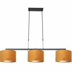 Lampes En Tissu-Luminaires Steinhauer Suspension Steinhauer Stang Noir, 3 lumières