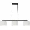 Lampes En Tissu-Luminaires Steinhauer Suspension Steinhauer Stang Noir, 3 lumières