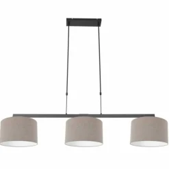Lampes En Tissu-Luminaires Steinhauer Suspension Steinhauer Stang Noir, 3 lumières