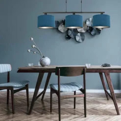 Lampes En Tissu-Luminaires Steinhauer Suspension Steinhauer Stang Noir, 3 lumières