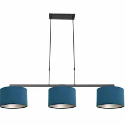 Lampes En Tissu-Luminaires Steinhauer Suspension Steinhauer Stang Noir, 3 lumières