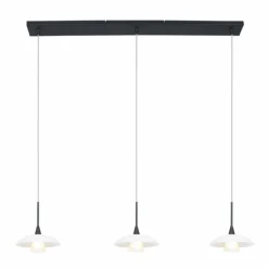 Luminaires Steinhauer Suspension Steinhauer Tallerken LED Nickel mat, 3 lumières