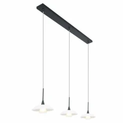 Luminaires Steinhauer Suspension Steinhauer Tallerken LED Nickel mat, 3 lumières
