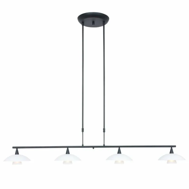 Luminaires Steinhauer Suspension Steinhauer Tallerken LED Nickel mat, 4 lumières