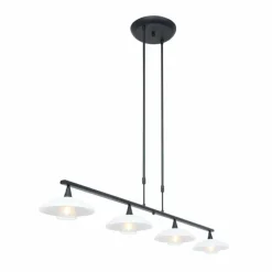 Luminaires Steinhauer Suspension Steinhauer Tallerken LED Nickel mat, 4 lumières