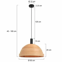 Luminaires Steinhauer Suspension Steinhauer Veneer Noir, 1 lumière* Suspensions