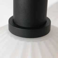 Luminaires Steinhauer Suspension Steinhauer Verre Nervuré Noir, 6 lumières