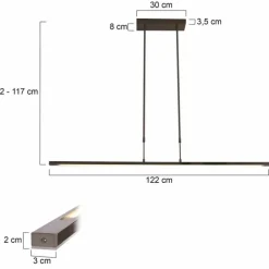 Luminaires Steinhauer Suspension Steinhauer Zelena LED Acier inoxydable, 3 lumières* Suspensions