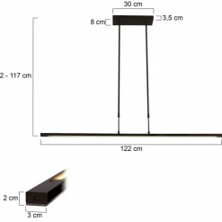 Luminaires Steinhauer Suspension Steinhauer Zelena LED Noir, 1 lumière* Éclairage Led