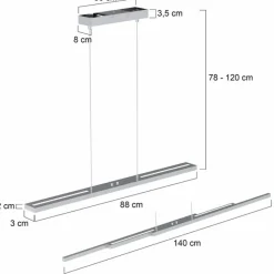 Luminaires Steinhauer Suspension Steinhauer Zelena LED Acier inoxydable, 1 lumière* Éclairage Led