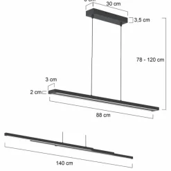Luminaires Steinhauer Suspension Steinhauer Zelena LED Noir, 1 lumière* Éclairage Led