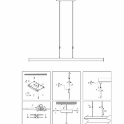 Luminaires Steinhauer Suspension Steinhauer Zelena LED, 3 lumières* Suspensions