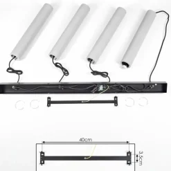 Lampes Industrielles-hofstein Suspension Stettler Noir, 4 lumières