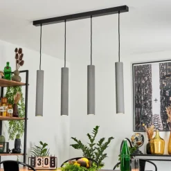 Lampes Industrielles-hofstein Suspension Stettler Noir, 4 lumières