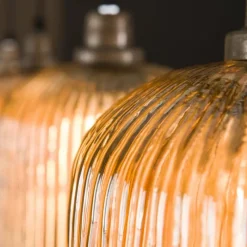 hofstein Suspension Stripe Gris, 4 lumières