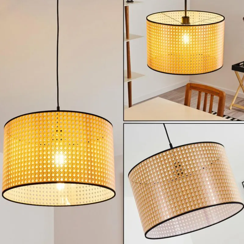 Style Boho-Chic-hofstein Suspension Stront Noir, 1 lumière