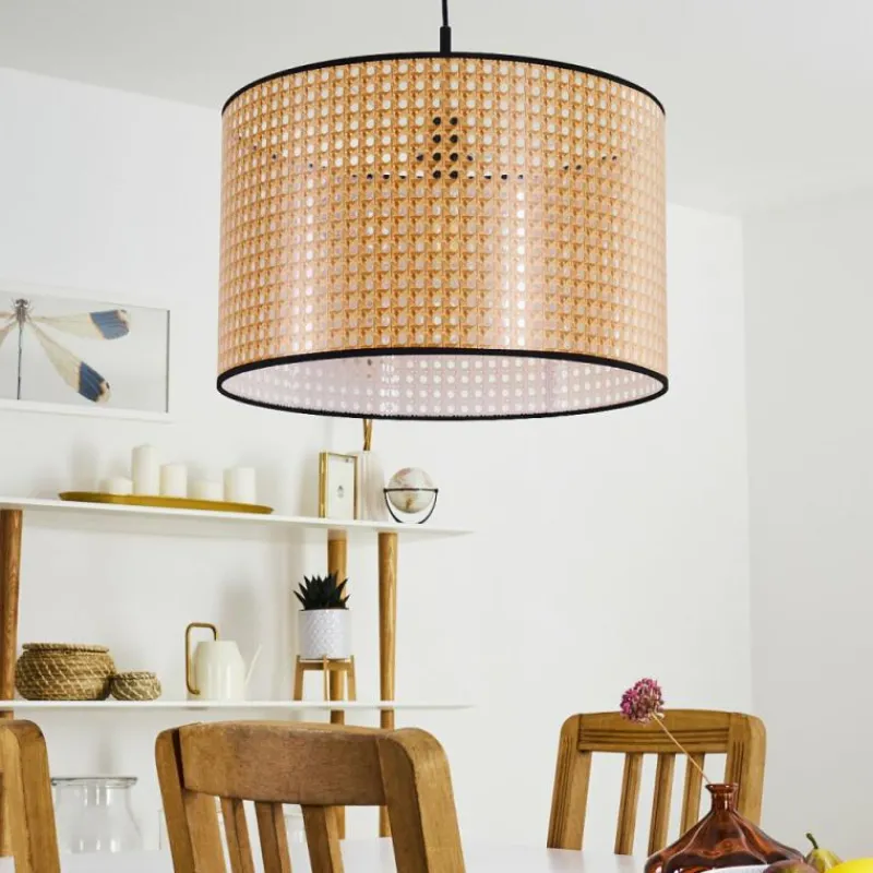 Style Boho-Chic-hofstein Suspension Stront Noir, 1 lumière