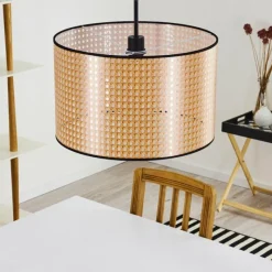 Style Boho-Chic-hofstein Suspension Stront Noir, 1 lumière