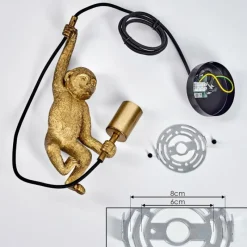 Lampes Dorées-hofstein Suspension Suardi Or, Noir, 1 lumière