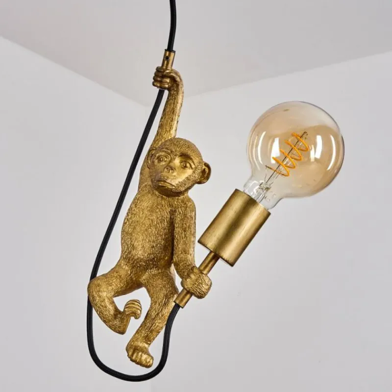 Lampes Dorées-hofstein Suspension Suardi Or, Noir, 1 lumière