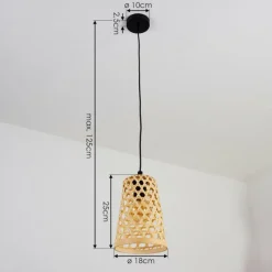 Style Boho-Chic-hofstein Suspension Sukhothai Noir, 1 lumière