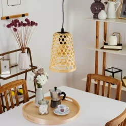 Style Boho-Chic-hofstein Suspension Sukhothai Noir, 1 lumière