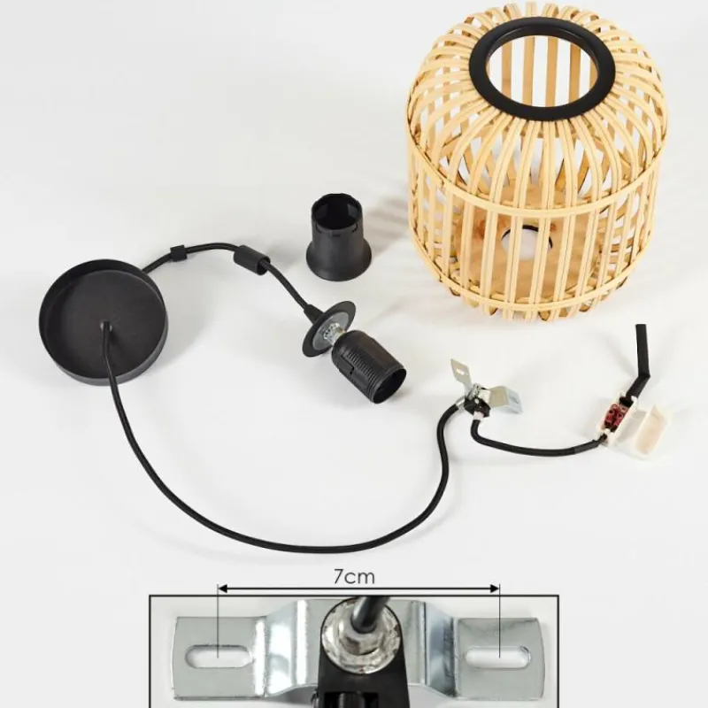 Style Boho-Chic-hofstein Suspension Sukhothai Noir, 1 lumière