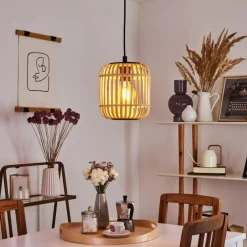 Style Boho-Chic-hofstein Suspension Sukhothai Noir, 1 lumière