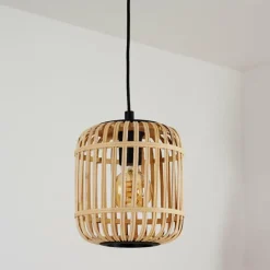 Style Boho-Chic-hofstein Suspension Sukhothai Noir, 1 lumière