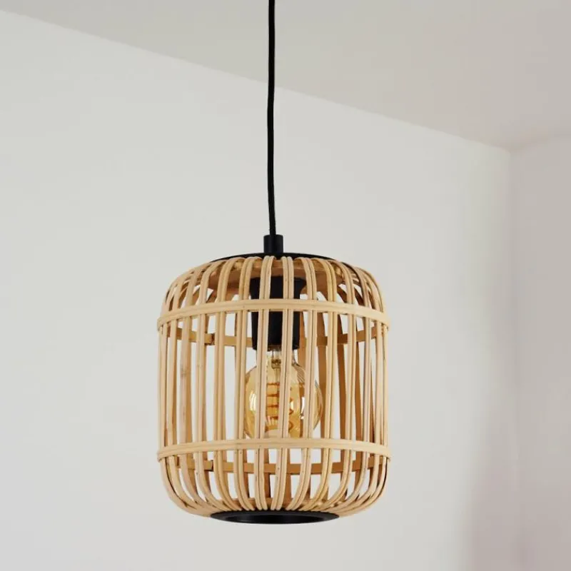 Style Boho-Chic-hofstein Suspension Sukhothai Noir, 1 lumière