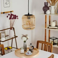 Style Boho-Chic-hofstein Suspension Sukhothai Noir, 1 lumière