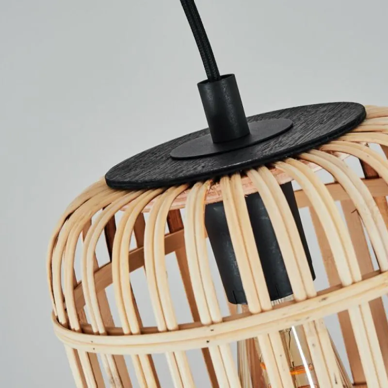 Style Boho-Chic-hofstein Suspension Sukhothai Noir, 3 lumières