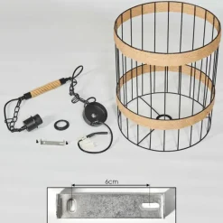 Lampes Vintages & Rétros-hofstein Suspension Sulzano Brun, Noir, 1 lumière