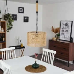 Lampes Vintages & Rétros-hofstein Suspension Sulzano Brun, Noir, 1 lumière