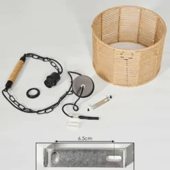 Lampes Vintages & Rétros-hofstein Suspension Sulzano Brun, Noir, 1 lumière