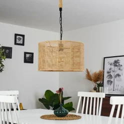 Style Boho-Chic-hofstein Suspension Sulzano Brun, Noir, 1 lumière