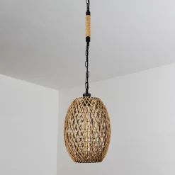Style Boho-Chic-hofstein Suspension Sulzano Brun, Noir, 1 lumière