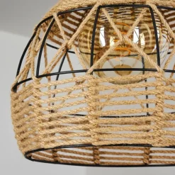 Style Boho-Chic-hofstein Suspension Sulzano Brun, Noir, 1 lumière