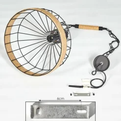 Style Boho-Chic-hofstein Suspension Sulzano Brun, Noir, 1 lumière