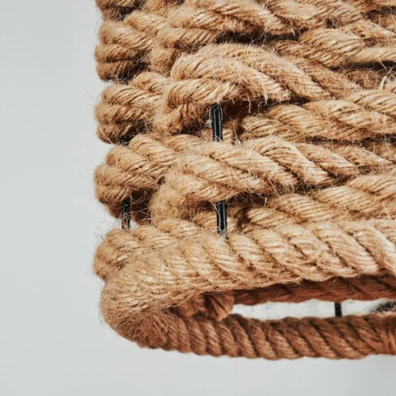 Style Boho-Chic-hofstein Suspension Sulzano Brun, Noir, 1 lumière