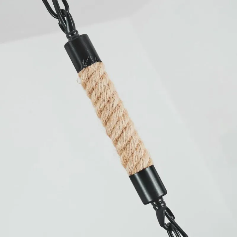 Style Boho-Chic-hofstein Suspension Sulzano Brun, Noir, 1 lumière
