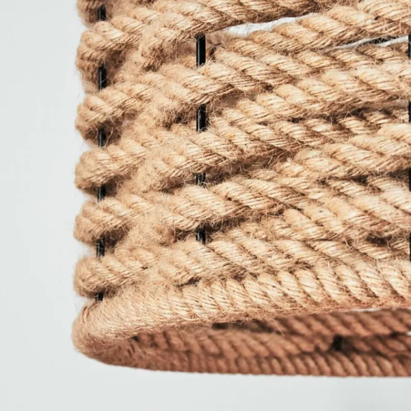 Style Boho-Chic-hofstein Suspension Sulzano Brun, Noir, 1 lumière