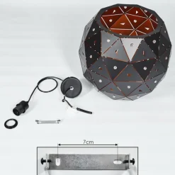 hofstein Suspension Sunasau Noir, 1 lumière