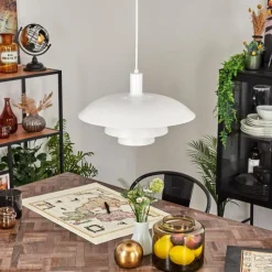 Lampes Dorées-hofstein Suspension Sundet Blanc, 1 lumière