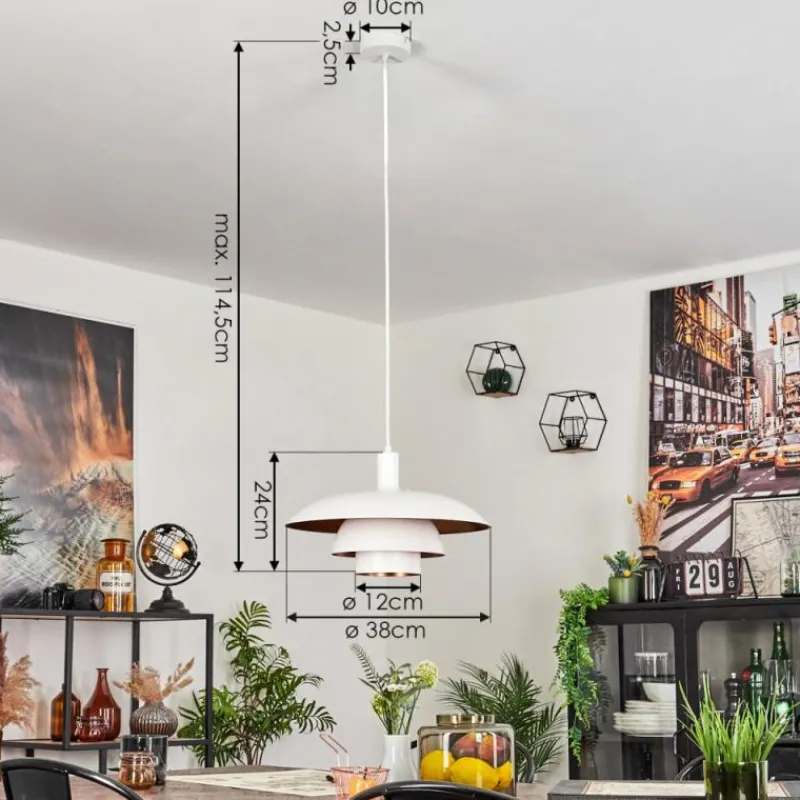 Luminaires Scandinaves-hofstein Suspension Sundet Blanc, 1 lumière