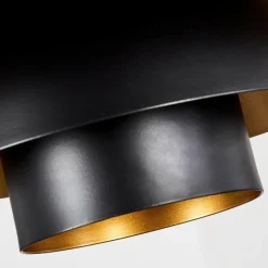 Lampes Dorées-hofstein Suspension Sundet Noir, 1 lumière