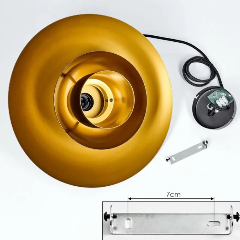 Lampes Dorées-hofstein Suspension Sundet Noir, 1 lumière